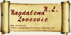 Magdalena Lovčević vizit kartica